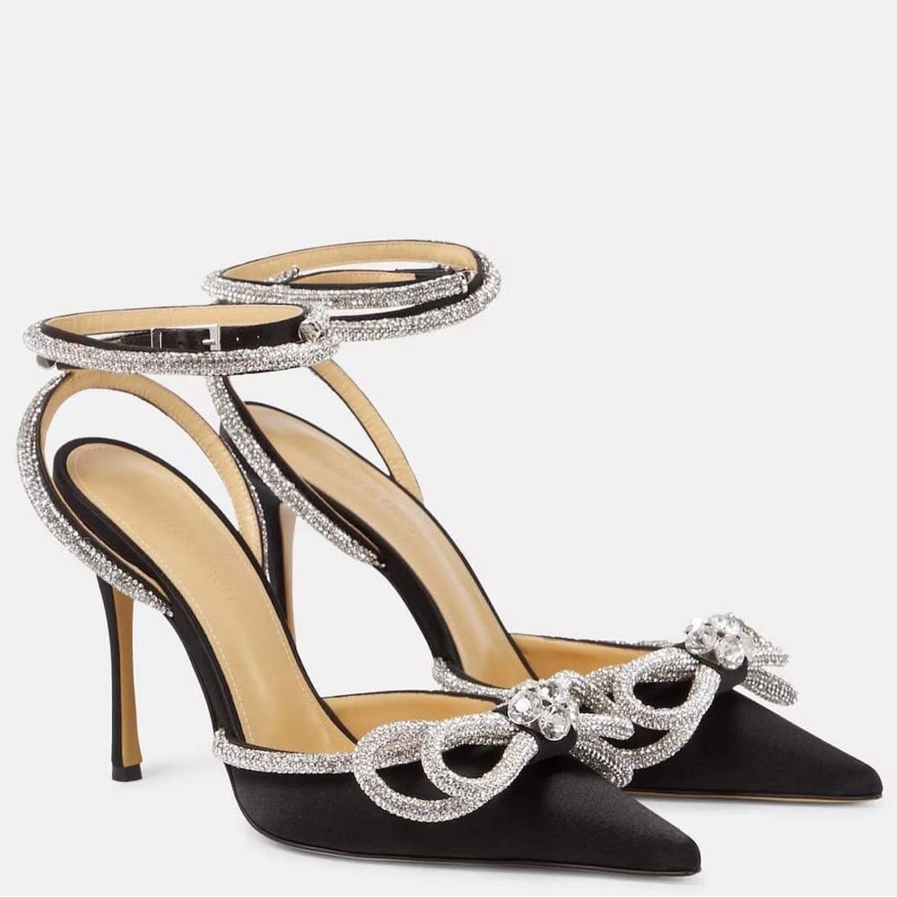 MACH AND MACH Double Bow Satin Pumps